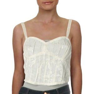 Free People Womens All I Want Embroidered Top | XS